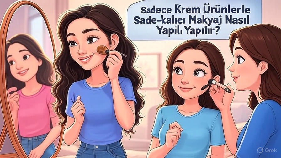 Sadece Krem Ürünlerle Sade-kalıcı Makyaj Nasıl Yapılır? 