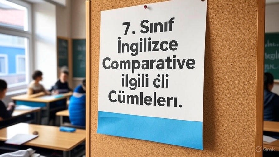 7. Sınıf İngilizce Comparative (karşılaştırma) İle İlgili Cümleler
