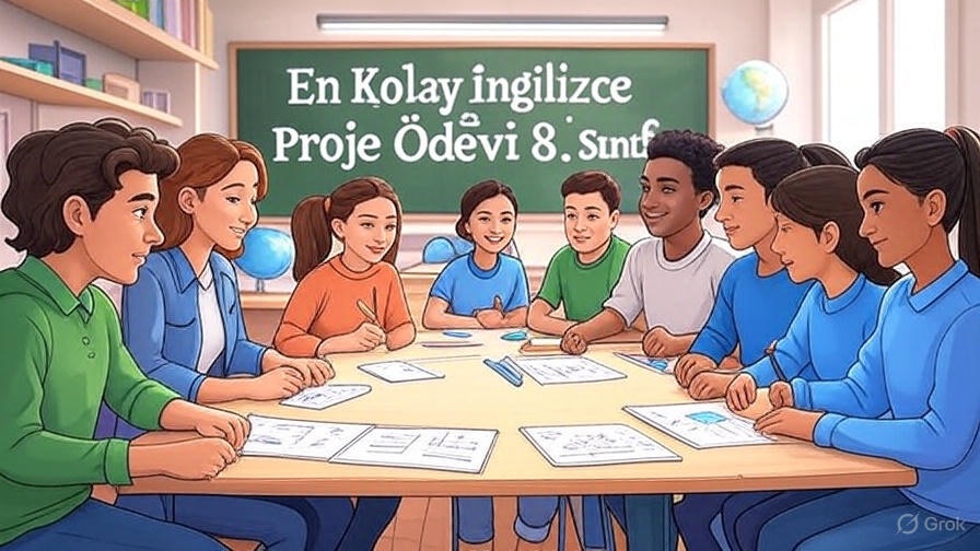 En Kolay İngilizce Proje Ödevi 8. Sınıf