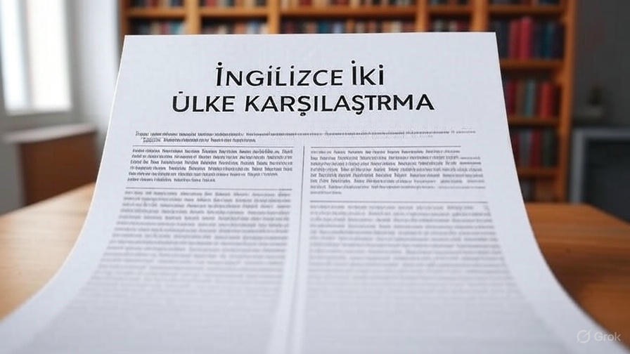 İngilizce İki Ülke Karşılaştırma