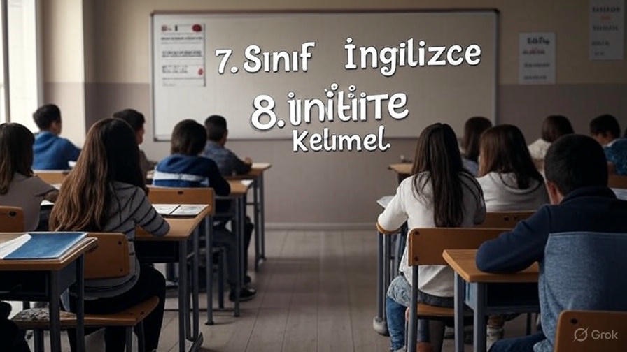 7. Sınıf İngilizce 8. Ünite Kelimeleri