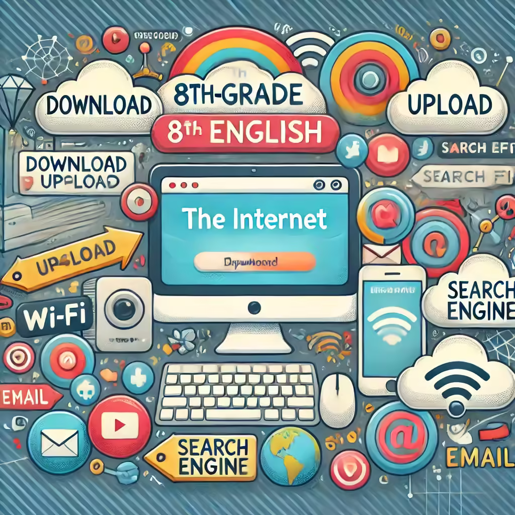 8. Sınıf İngilizce 5. Ünite: The Internet (internet) Kelimeleri