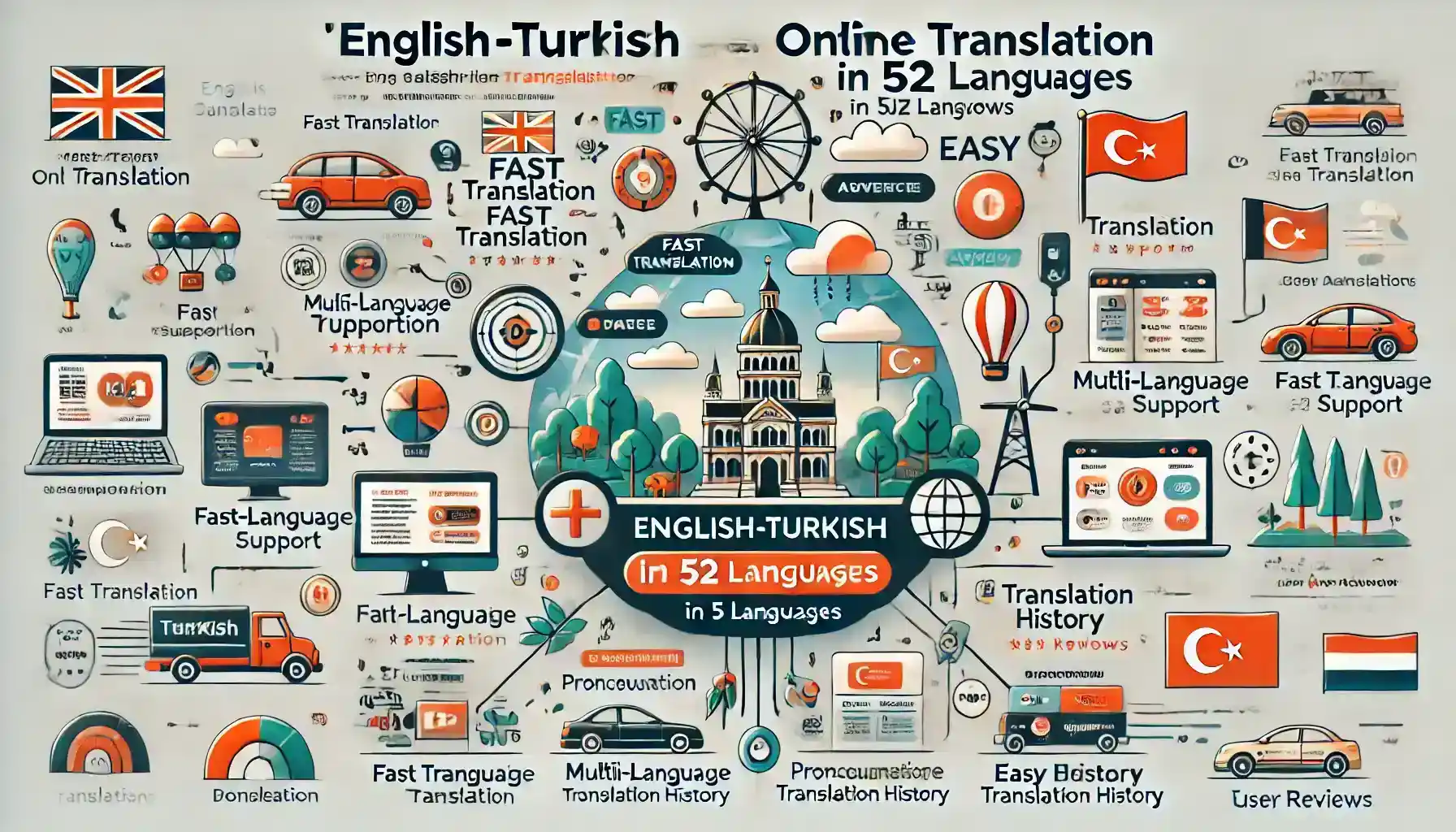 İngilizce Türkçe Online Çeviri 52 Dilde