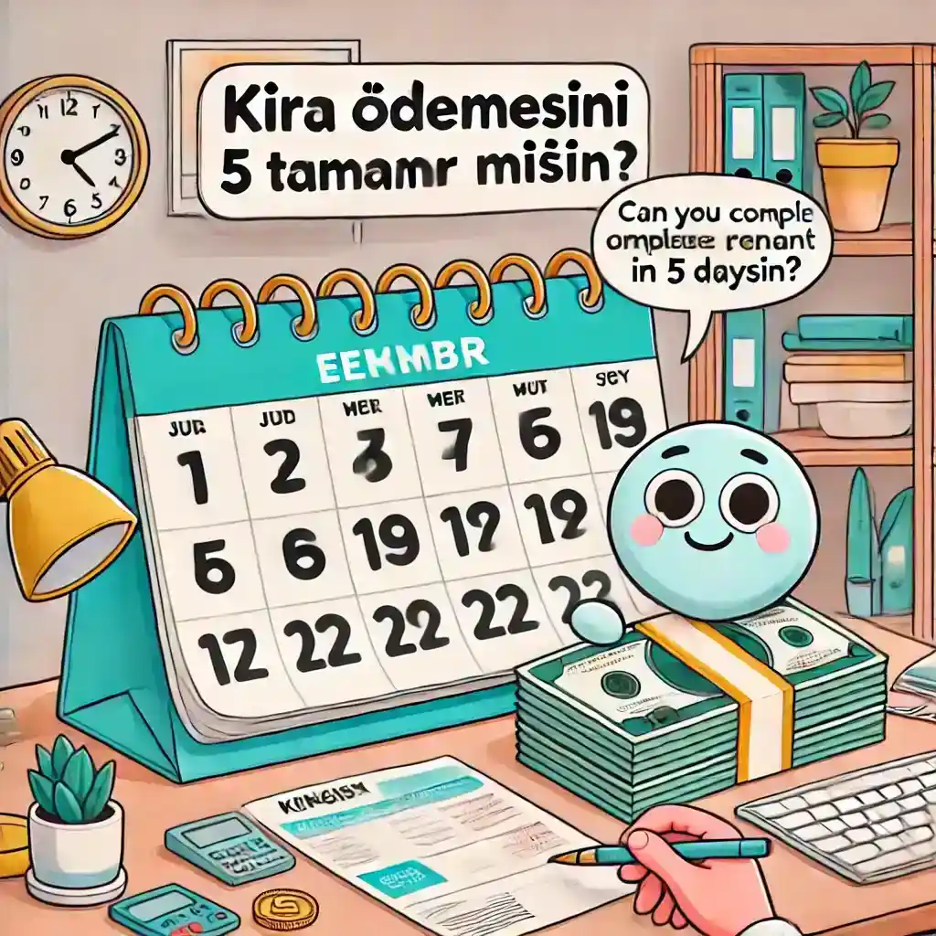 Kira Ödemesini 5 Günde Tamamlar mısın İngilizce